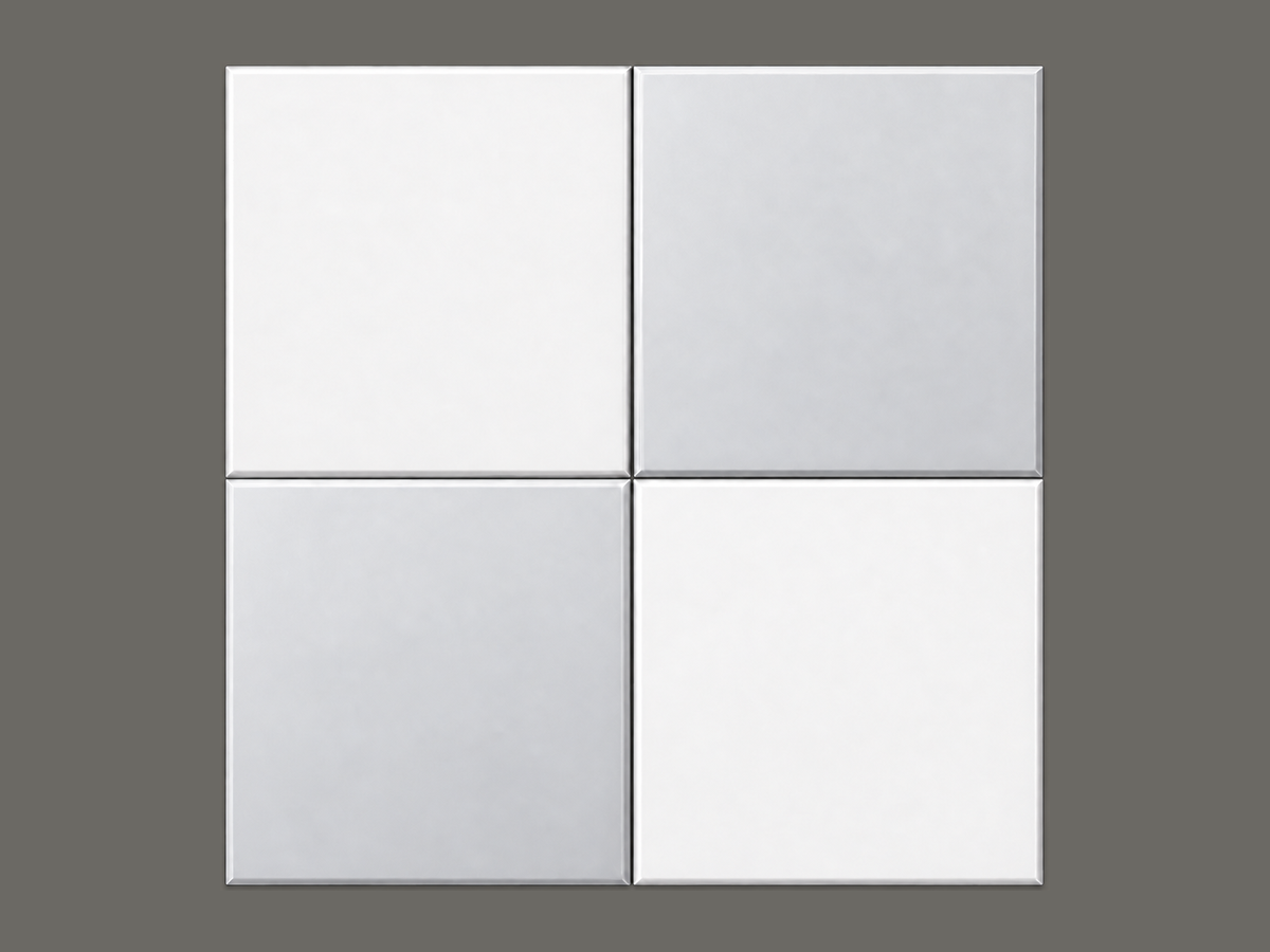 TM 불연 배수판 600 x 600mm — 정사각형 판 4개 시공 형태